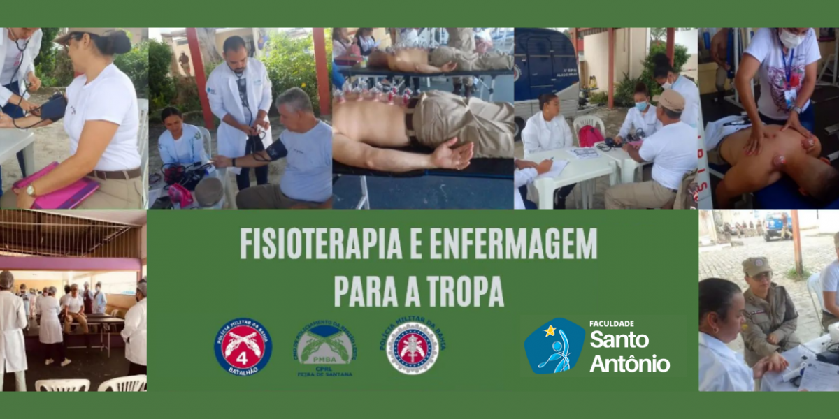 Banner Fisiopterapia e Enfermagem para a tropa