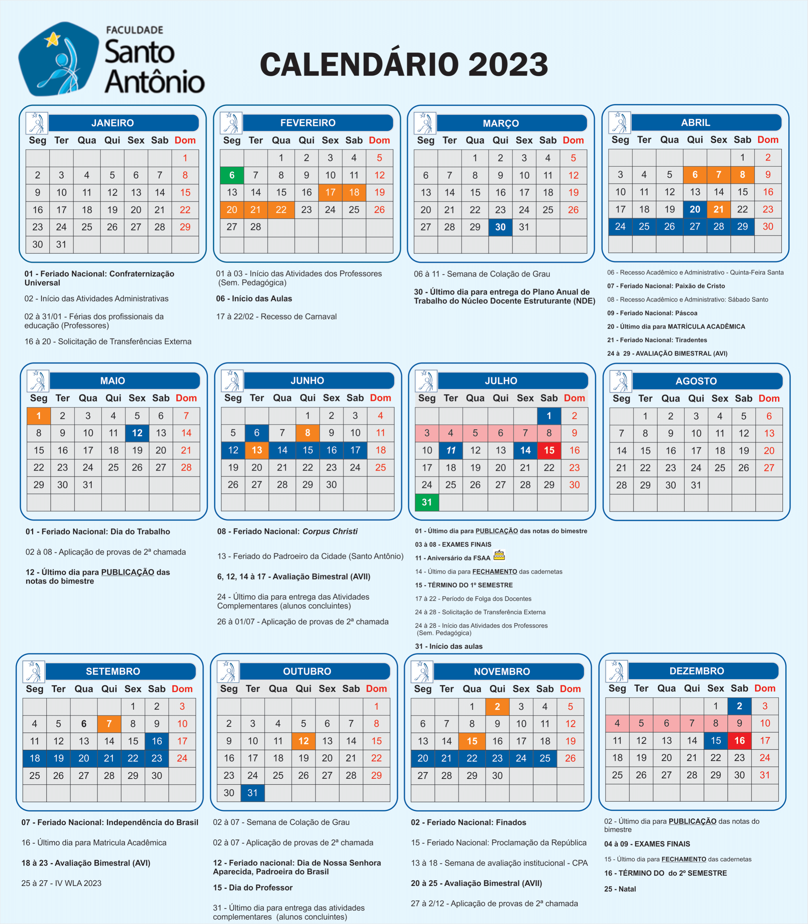 Calendario 2023 - Graduacao - Campus Paracambi