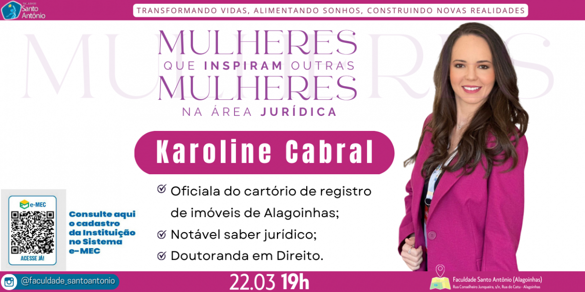 Banner - Evento Direito com Karoline Cabral